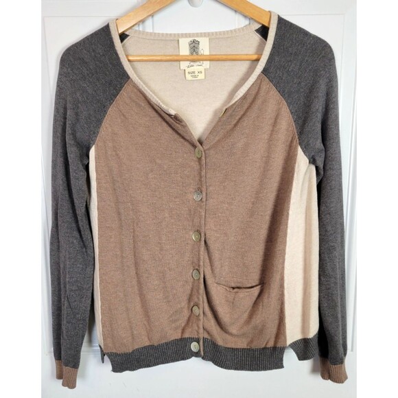 Anthropologie Lili's Closet Colorblock Cardigan Sweater Size XS - Picture 1 of 7